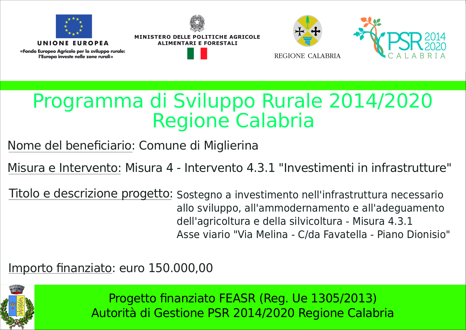Programma di Sviluppo Rurale 2014/2020